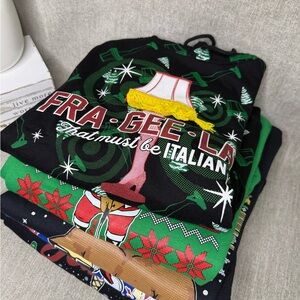 🎄 Funny Christmas Sweatshirt Bundle – New – Multiple Sizes 🎄